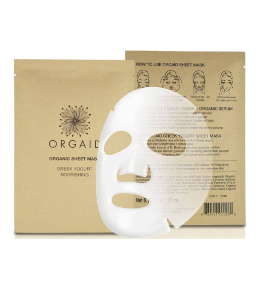 Orgaid vliesmasker met Griekse yoghurt