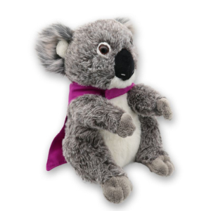 Koala knuffel met superhelden cape